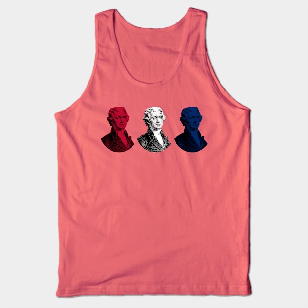 President Thomas Jefferson - Red, White, and Blue Tank Top by warishellstore